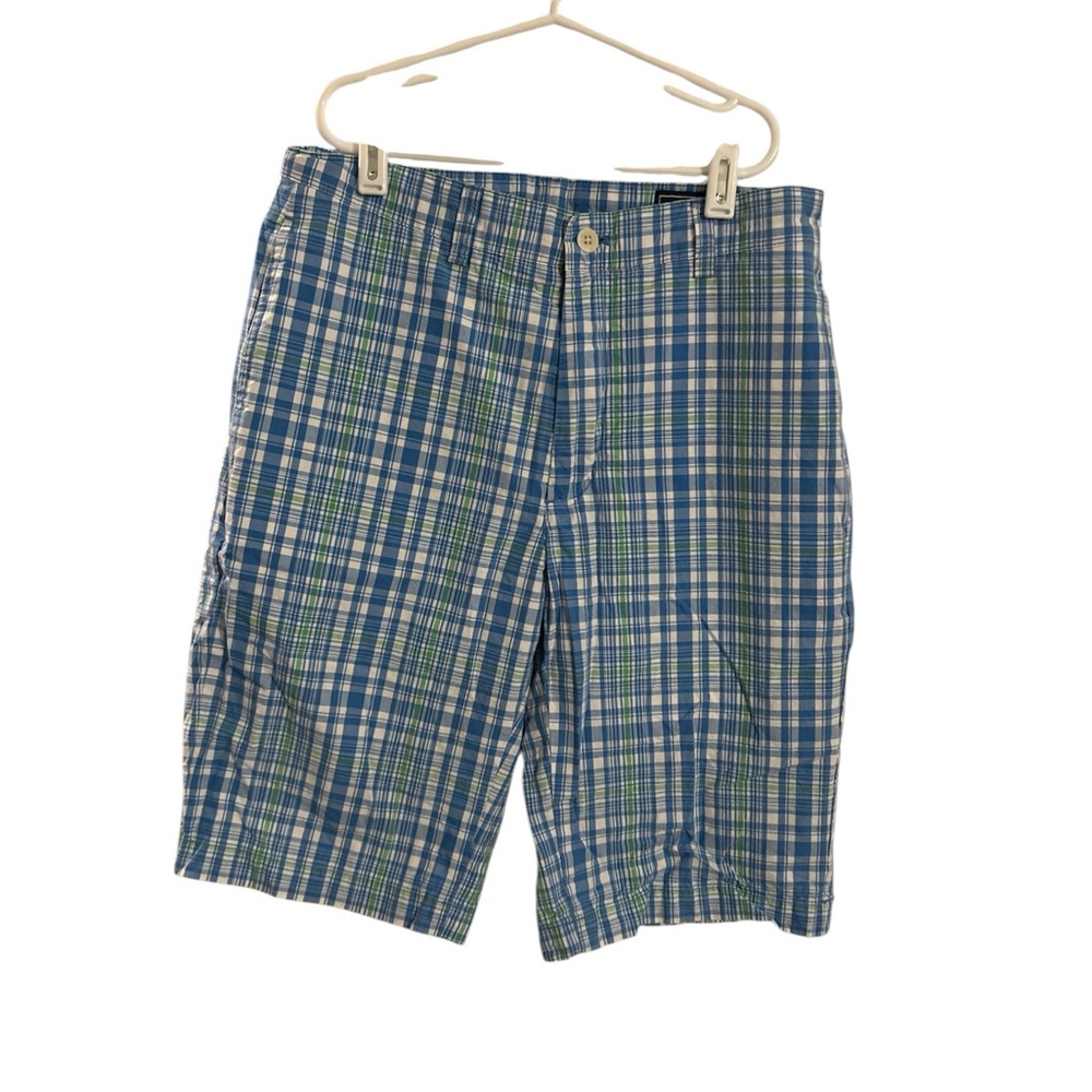 Vineyard Vines Blue and Green Checkered Men's Shorts size 28